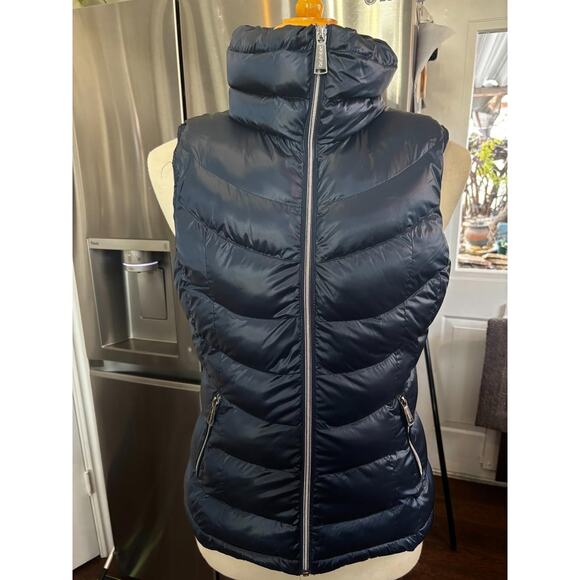 Calvin Klein Collection Jackets & Blazers - Kelvin Klein Women's Puffer Vest Blue, Size Medium